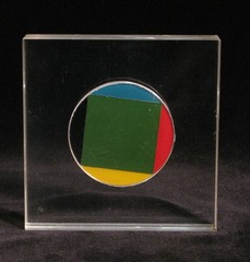 1984 USA Olympic Congress LA Team Trials Lucite Acrylic Desk Paperweight Award