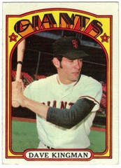 1972 Topps #147, Dave Kingman, RC, San Francisco Giants, baseball card