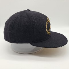 Atlanta Braves Black New Era 59Fifty Size 8 Wool Blend Hat Crown & Oak Leaf Logo