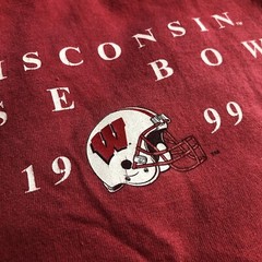 VTG Wisconsin Badgers 1999 Rose Bowl T-shirt Men’s L Red Cotton Crew Neck Tee