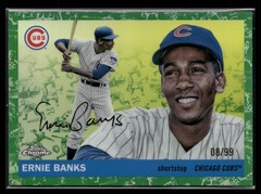 2025 Topps Chrome Platinum #340 Ernie Banks Green Toile Refractor /99