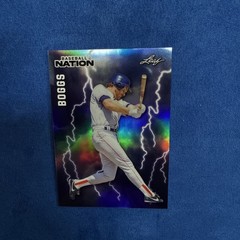 2026 Leaf Nation Baseball Wade Boggs Poster Blue Prismatic #/49 Red Sox (Y510)