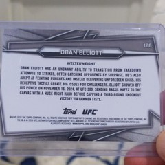 Topps 2026 Topps Chrome UFC Oban Elliott #126 Rookie /75 Serial Numbered MMA