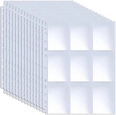 900 Baseball Card Sleeves Trading Photocard Binder Protectors 9 Pocket 50 Sheets