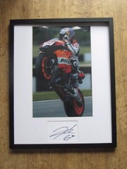 Signed and framed Nicky Hayden collection.