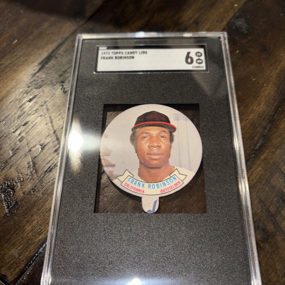 1972 Topps Candy Lids Test Issue Frank Robinson PSA 6 California Angels HOF