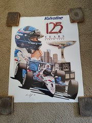 Valvoline 125 Years 1866–1991 Al Unser Jr Indy Car Racing Poster Print Vintage