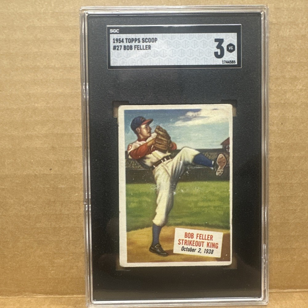 1954 Topps Scoop Bob Feller #27 SGC 3 VG