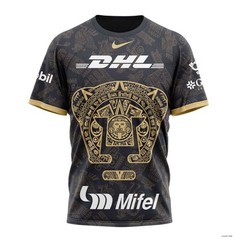 Personalized LIGA MX Pumas UNAM Shirt 3D 2023 – 2024 Away Aztec Design