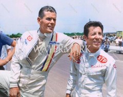 GR426 Bobby Unser – Mario Andretti NSCAR 8×10 16×20 Colorized Photo