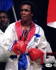 SUGAR RAY LEONARD Signed Autographed Auto 8×10 Picture Photo Boxing Champion JSA
