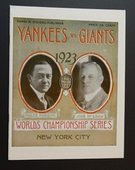 1923 WORLD SERIES PROGRAM SCOREBOOK NEW YORK GIANTS vs NEW YORK YANKEES REPRINT