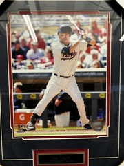 Joe Mauer 8×10 Photo Framed Batting for MN Twins