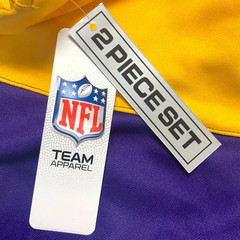 NFL Minnesota Vikings Infant Girl’s Cheer Set in Yellow and Purple, 18M