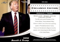 “RARE” DONALD J. TRUMP POTUS LEAF 2020 “EXCLUSIVE EDITION” PROMO CARD #EX02!