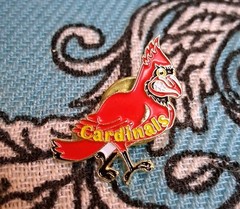 Cardinal Mean Mug Baseball Pin Lapel Enamel Collectible