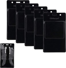 Clear Lanyard-Compatible Pocket Protectors – Protect Shirts and More, 5 Count