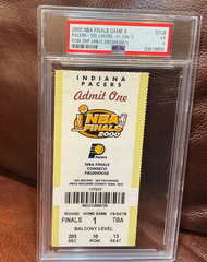 Psa 5 2000 NBA FINALS Game 3 Ticket Kobe Bryant Debut series Shaq Oneal Lakers