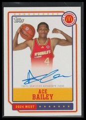 2024 Topps Chrome McDonald’s All-American #EA-AB Ace Bailey Event Autograph