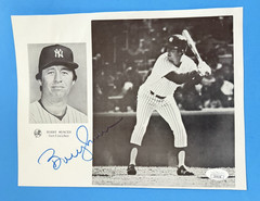 BOBBY MURCER ~ Signed/Auto 8×10.5″ Reprint Team Issued Photo NY Yankees ~JSA COA