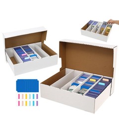 2-Pack Trading Card Storage ,8000 Count,Bulk For Card With Dividers&Labels,To…