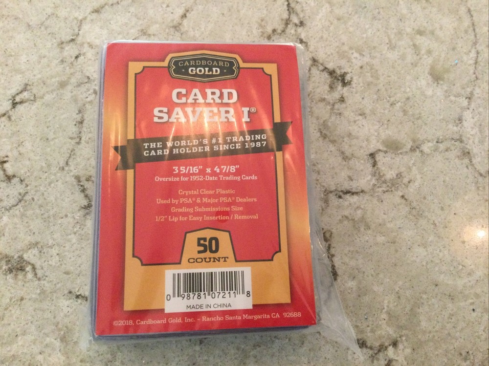 Card Saver 1 X 50 Count Cardboard Gold PSA Grading Sealed FREE FAST SHIPPING