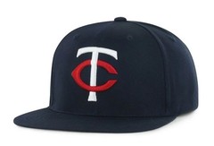 MINNESOTA TWINS Adult OSFA Flatbill Snapback Hat Cap MLB Baseball Navy Blue NEW