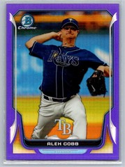 2014 Bowman Chrome Purple Refractor Alex Cobb 105 /150