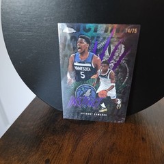 2025-26 Topps Chrome – Instinct Anthony Edwards #INS-7 Purple Refractor /75