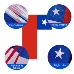 AhfuLife 30 Pcs Chile String Flags for 5.51×8.26 in-30 Pcs,