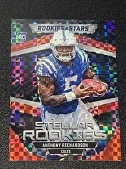 2023 Panini Rookies & Stars #SR-6 Anthony Richardson Stellar Rookies Red Plaid