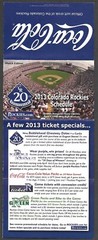 2013 March COLORADO ROCKIES Coke Regular Season POCKET SCHEDULE NM-MINT
