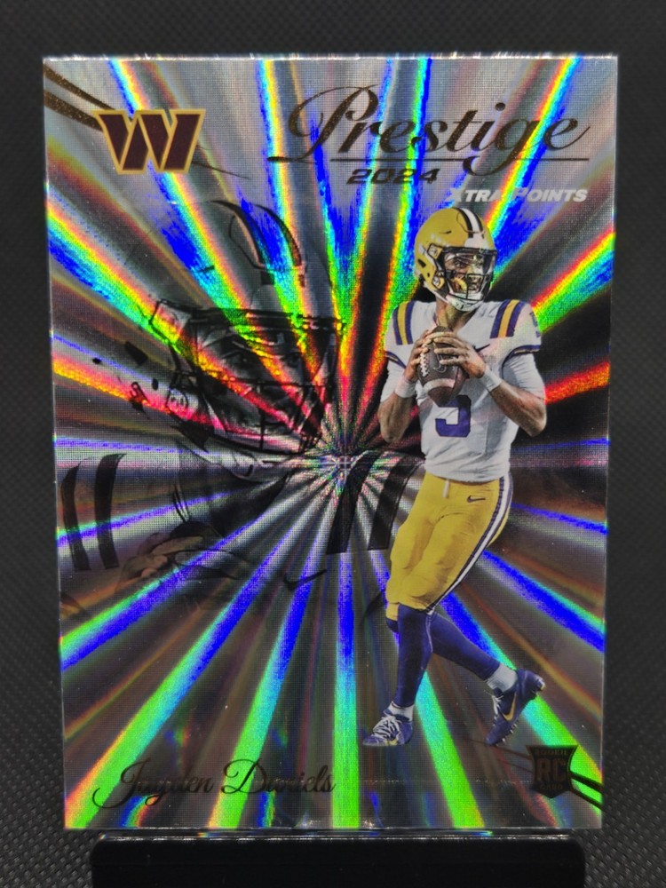 2024 Panini Prestige – Rookies Jayden Daniels #302 Xtra Points Sunburst (RC)