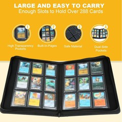 Toploader Binder, Holds 288 Toploaders, 9 Pocket Top Loader Binders