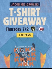 2026 BREWERS JACOB MISIOROWSKI T-SHIRT “15 Strike Out GAME” SGA TEE ~ Size XL