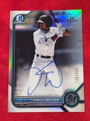 2021 1st Bowman Chrome KHALIL WATSON Auto Refractor Rookie Card RC /499 Mint