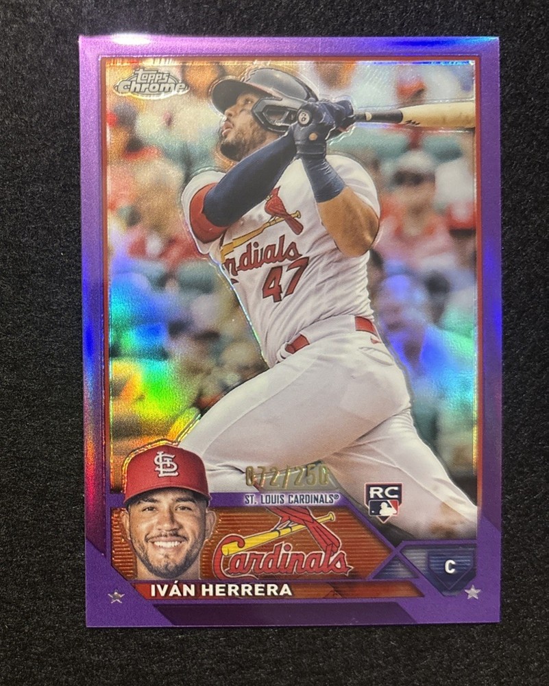 2023 Topps Chrome – Ivan Herrera #177 Purple Refractor /250 (RC)