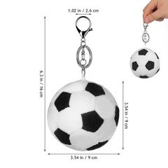 Soccer Keychain Plush Backpack Charms for Adults, 2pcs Mini Soccer Ball Keych…