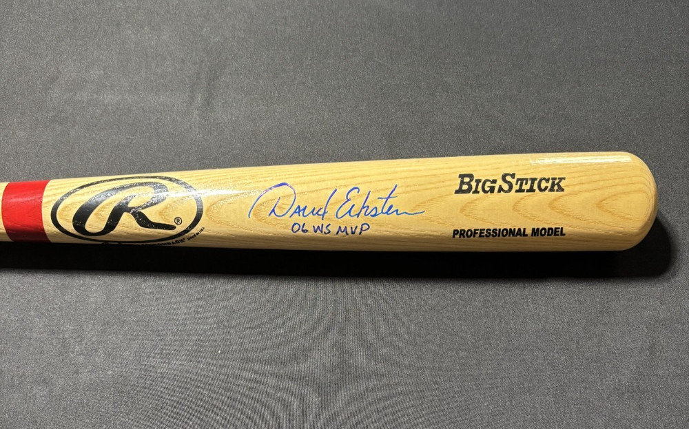 David Eckstein Autographed Signed “06 WS MVP” Rawlings Big stick 34 in Bat