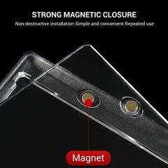 5PACK Magnetic Vertical Double Booklet 175PT Card Storage UV Protection Holder