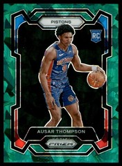 2023-24 Panini Prizm #178 Ausar Thompson Prizms Green Ice RC Rookie