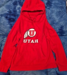 Fanatics University Of Utah Utes Red Pullover Hoodie Sweatshirt XL Great Shape