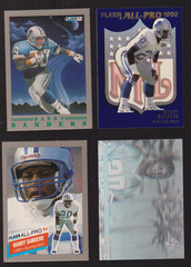 Barry Sanders Football Card Lot (4) 1991-1995 Fleer & Upper Deck Detroit Lions