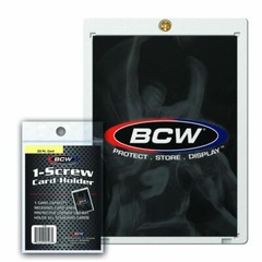 (1) BCW 1-Screw Screwdown Trading Card Holder Recessed Standard 20pt