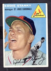 1954 TOPPS EDDIE STANKY CARD NO:38 CARD IN EX-MINT CONDITION