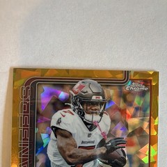 Topps Chrome 2025 Bucky Irving Rookie #285 Gold Ice Tampa Bay Buccaneers 06/50