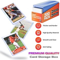 2000 Pack Card Sleeves Hard Plastic, Arjiekwei 3″X4″ Baseball Cards Protector…