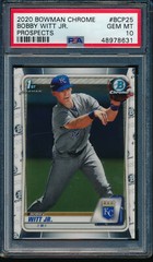 PSA 10 BOBBY WITT JR. 1st 2020 Bowman Chrome Prospects ROYALS Rookie RC GEM MINT
