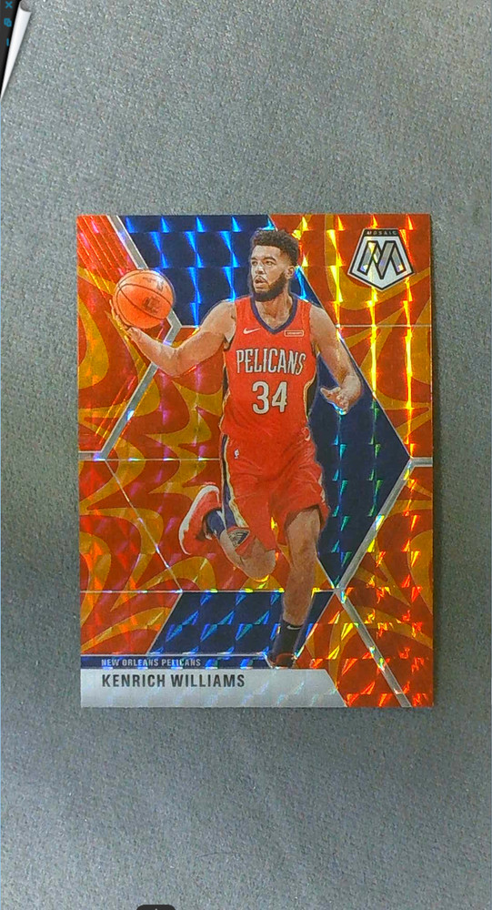 2019-20 Panini Mosaic Reactive Orange Prizm #176 Kenrich Williams Pelicans
