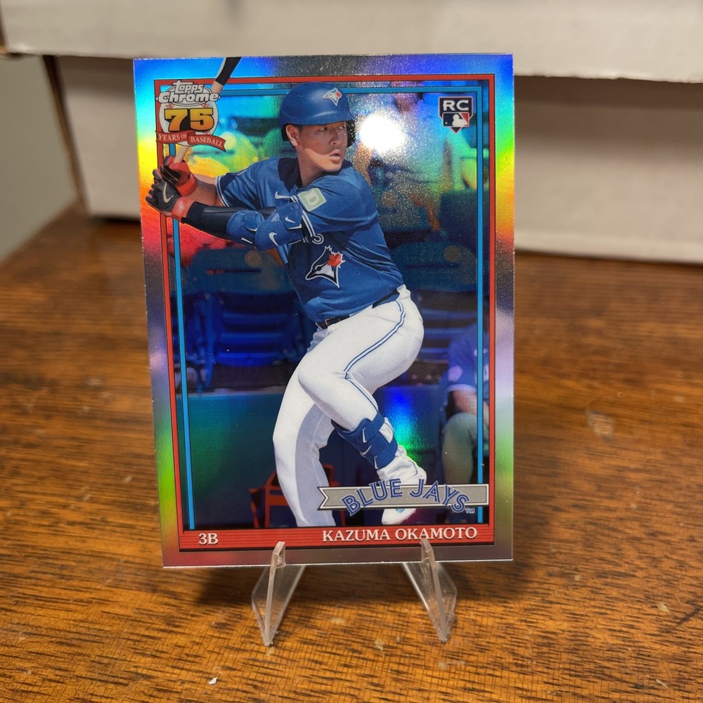 2026 Topps Chrome Kazuma Okamoto RC Rookie #91CB-24 Toronto Blue Jays